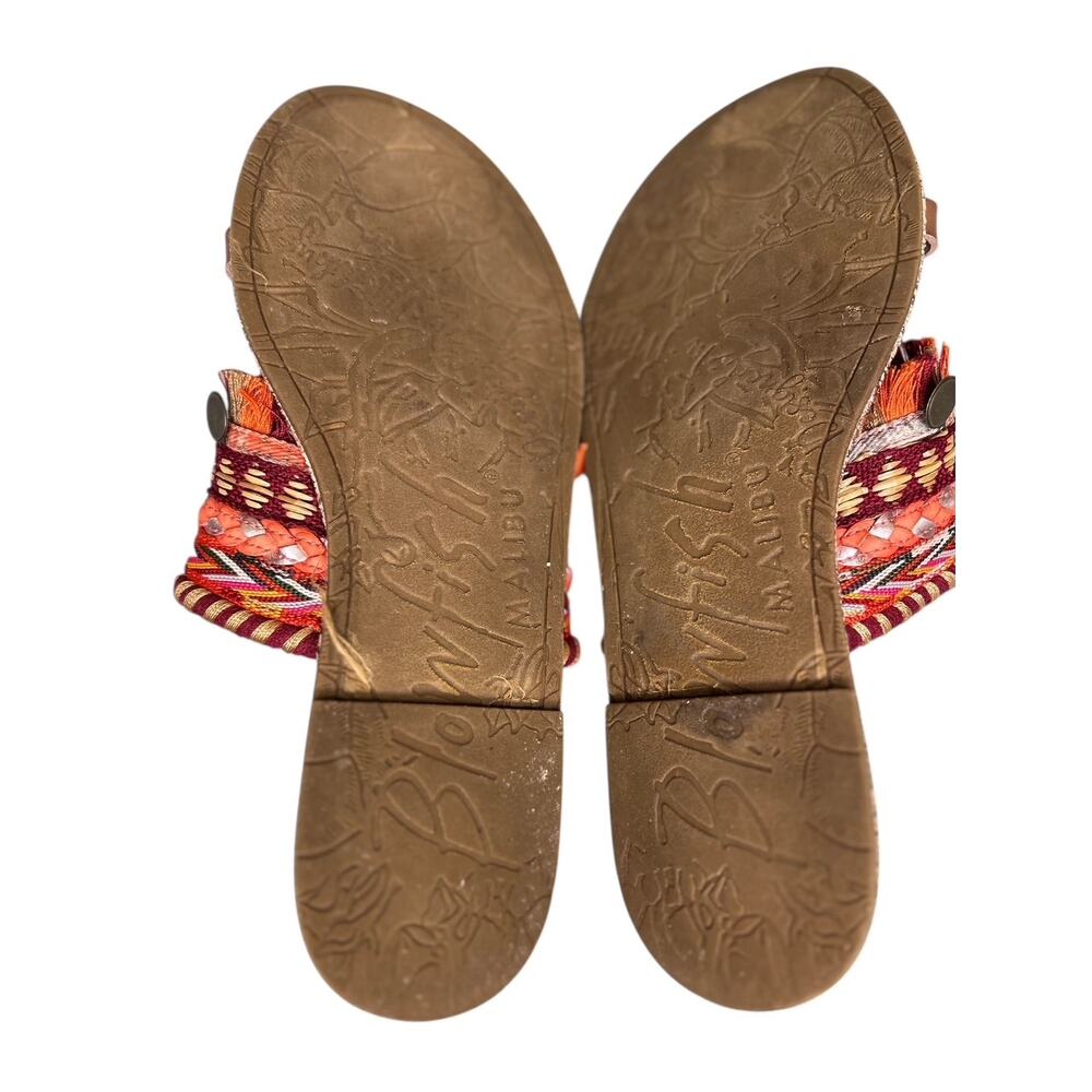 Blowfish Malibue Raelynn in Sea Lion Die Cut Multi Ribbons Sandals Sz. 9 - Picture 5 of 6